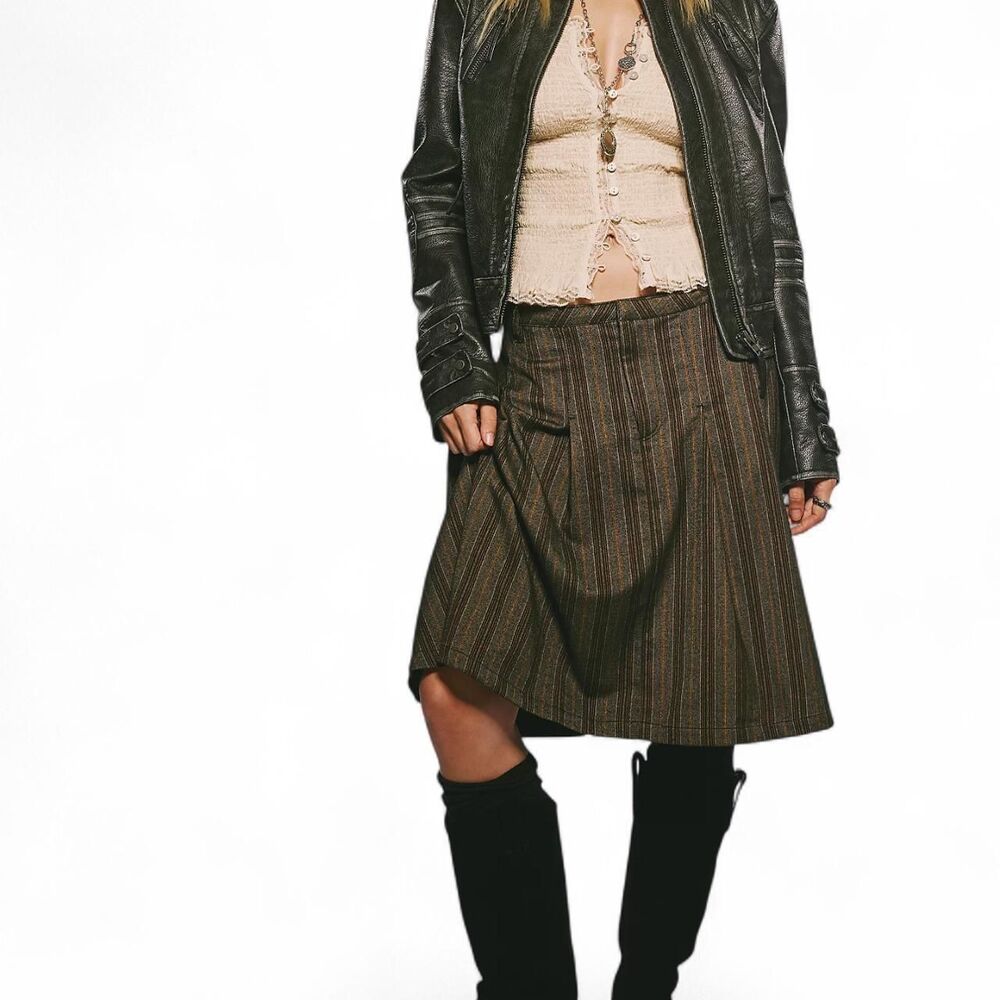 Free-people Women's Black and Brown Skirt